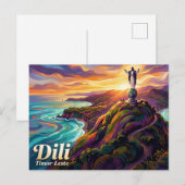 Cristo Rei van Dili Timor-Leste Briefkaart (Voorkant / Achterkant)