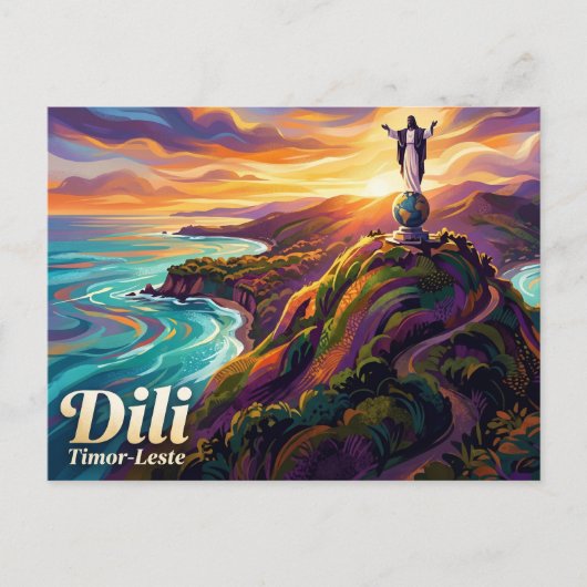 Cristo Rei van Dili Timor-Leste Briefkaart (Voorkant)
