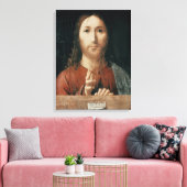 Cristo Salvator Mundi, 1465 Canvas Afdruk (Insitu (Woonkamer))