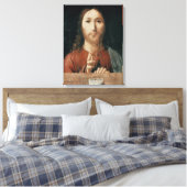 Cristo Salvator Mundi, 1465 Canvas Afdruk (Insitu (Slaapkamer))