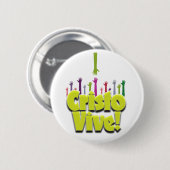 Cristo Vive (2) Ronde Button 5,7 Cm (Voorkant /achterkant)