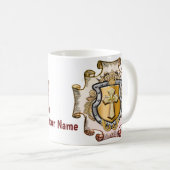 Cristos Cross Schild Achternaam Koffiemok (Voorkant rechts)