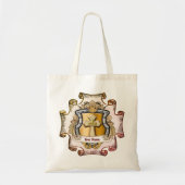 Cristos Cross Schild Achternaam Tote Bag (Voorkant)