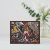 Cristustuin van olijven van Greco El Briefkaart (Staand voorkant)