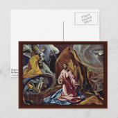 Cristustuin van olijven van Greco El Briefkaart (Voorkant / Achterkant)