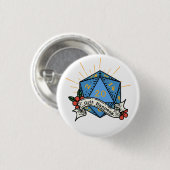 Crit krijgt een pincode ronde button 3,2 cm (Voorkant /achterkant)