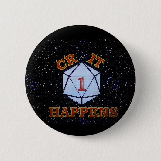 Crit wordt Nat 1 Ronde Button 5,7 Cm (Voorkant)