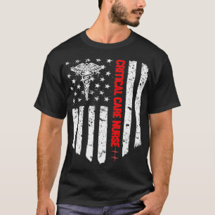 Critical Care Nurse American Flag RN Registered Nu T-shirt