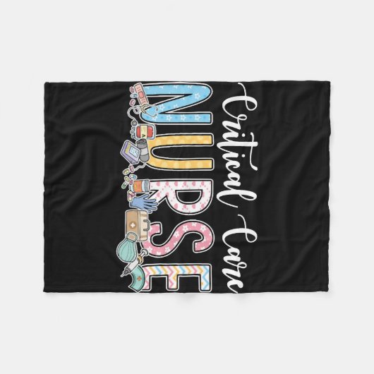 Critical Care Nurse Gift Idee Fleece Deken (Voorkant (Horizontaal))