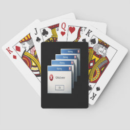 Critical Error — Retro Windows Warning Boxes Graph Pokerkaarten