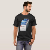 Critical Error — Retro Windows Warning Boxes Graph T-shirt (Voorkant volledig)