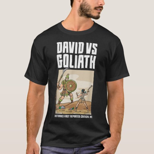 Critical Hit Funny RPG Joke Meme DM David Goliath T-shirt (Voorkant)