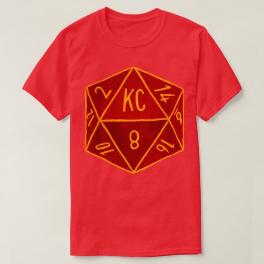 Critical Hit Red Gold T-shirt (Design voorkant)