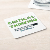 Critical Thinking Kartonnen Onderzetters (Schuin)