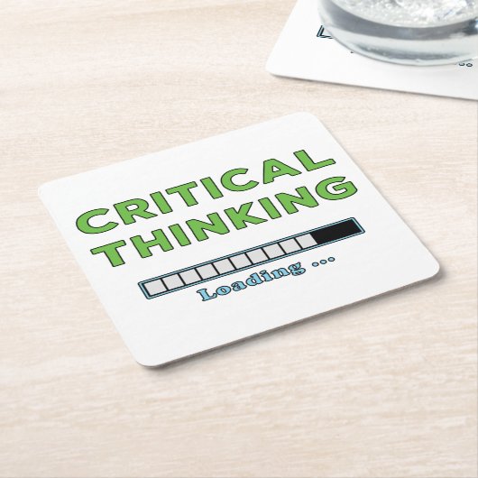 Critical Thinking Kartonnen Onderzetters (Schuin)