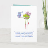 Critter Cedric Christmas Kaart (Achterkant)