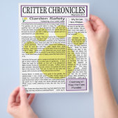 Critter Chronicles Newsletter - mei/juni 2011 Flyer (Hand)