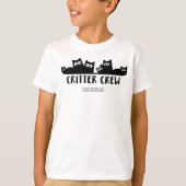 Critter Crew - Katten op een schelp T-shirt (Voorkant)