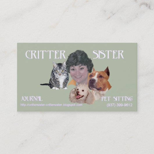 Critter Sister Visitekaartje (Voorkant)