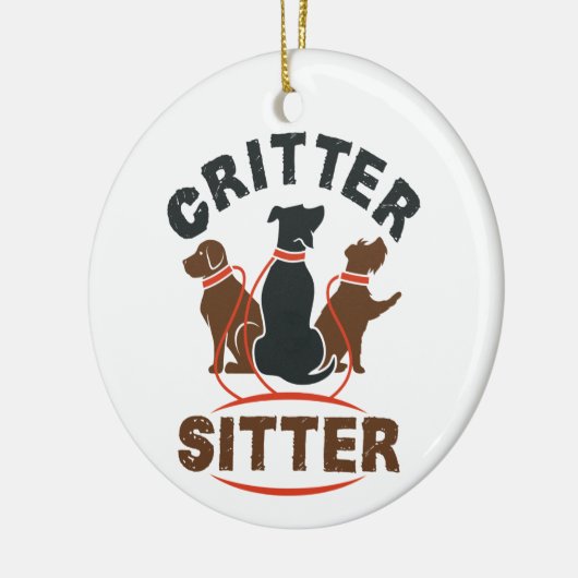 Critter Sitter Cute Pet Sitter Keramisch Ornament (Links)