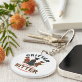 Critter Sitter Cute Pet Sitter Sleutelhanger (Voorkant Rechts)