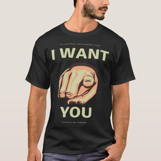 CritterDesigns Lactose Intolerant Pull My Finger T-shirt (Voorkant)
