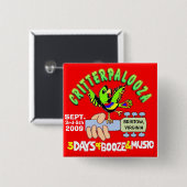 CRITTERPALOOZA-Buttonnen Vierkante Button 5,1 Cm (Voorkant /achterkant)