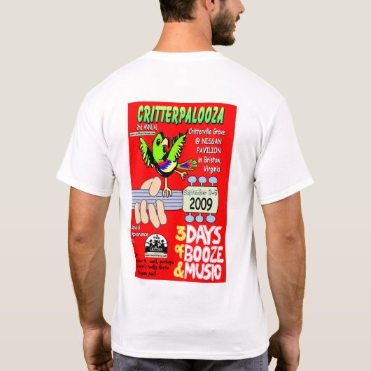 CRITTERPALOOZA t-shirts (Achterkant)