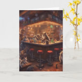 Critters Christmas party at the bar customer Kaart (Gele Bloem)