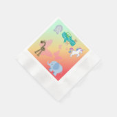 Critters en Butterflies Baby shower Napkins Servet (Hoek)
