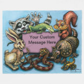 Critters Fleece Blanket Deken (Voorkant (Horizontaal))