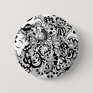 Critters in chaos doedle ronde button 5,7 cm
