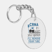CRNA als ik je mening wil, zal ik je buis verwijde Sleutelhanger (Voorkant Links)