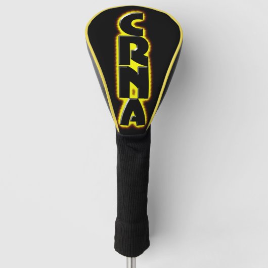 CRNA-anesthesie brandend Golfheadcover (Voorkant)