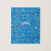 CRNA Blue Jigzaag Puzzle Legpuzzel (Verticaal)