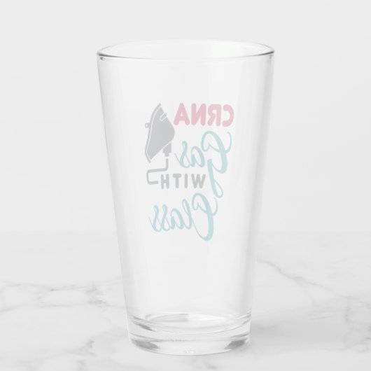 CRNA-gas met klasse Funny Appreciation Glas (Achterkant)