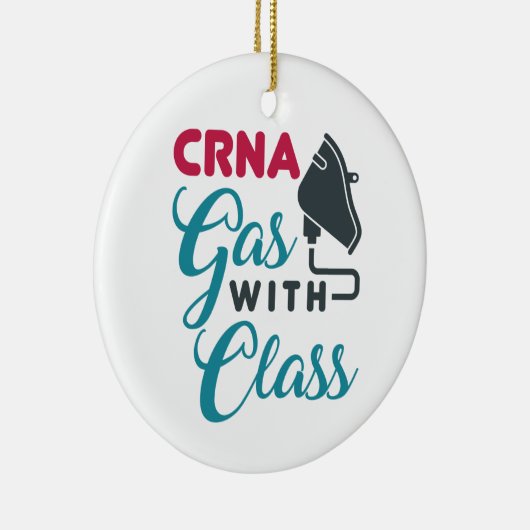 CRNA-gas met klasse Funny Appreciation Keramisch Ornament (Rechts)