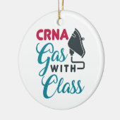 CRNA-gas met klasse Funny Appreciation Keramisch Ornament (Links)