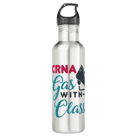 CRNA-gas met klasse Funny Appreciation Waterfles (Voorkant)