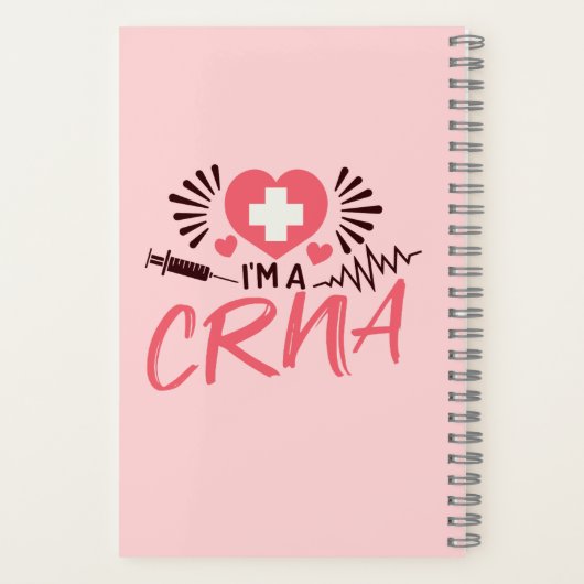 CRNA-gecertificeerde anesthesist voor verpleegkund Notitieboek (Achterkant)