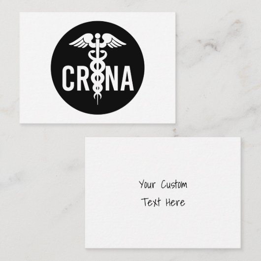 CRNA-gecertificeerde anesthesist voor verpleegkund Notitiekaartje (Voorkant / Achterkant)