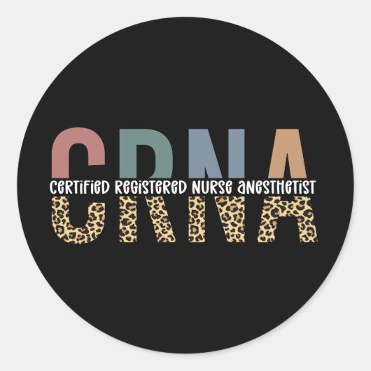 CRNA-gecertificeerde anesthesist voor verpleegkund Ronde Sticker (Voorkant)