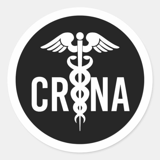 CRNA-gecertificeerde anesthetistische zurenschenki Ronde Sticker (Voorkant)