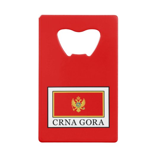 Crna Gora Creditkaart Flessenopener (Voorkant)