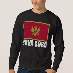 Crna Gora Flag Grunge Souvenir Montenegro Trui