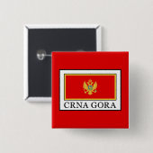 Crna Gora Vierkante Button 5,1 Cm (Voorkant /achterkant)
