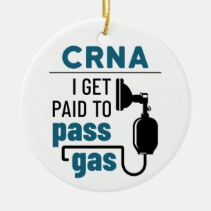 CRNA I wordt betaald aan het passeergas Keramisch Ornament
