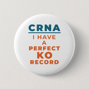 CRNA ik heb een perfect KO-record Ronde Button 5,7 Cm