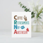 CRNA-koffie verfrist nap-anesthesie Briefkaart (Staand voorkant)