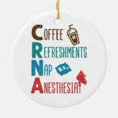 CRNA-koffie verfrist nap-anesthesie Keramisch Ornament (Achterkant)